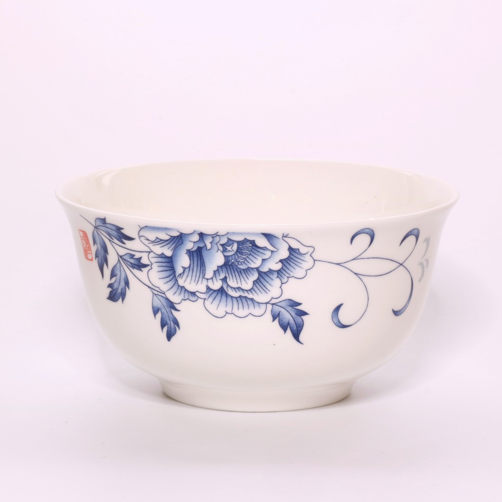 釉中彩骨质瓷4.5"芙蓉碗