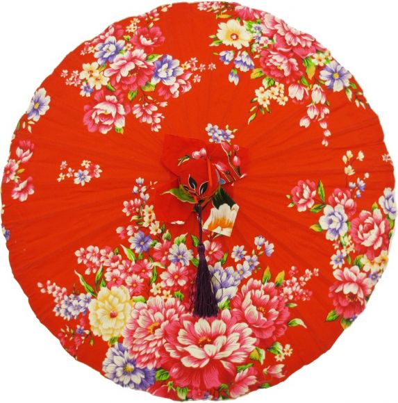 臺灣製客家花布小傘 紅 小 Hu001s 臺灣製客家花布小傘 紅 小 Hu001s